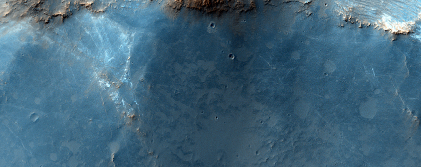 South Rim of Crater East of Tyrrhena Patera