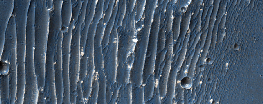 Dissected Mound East of Lassell Crater