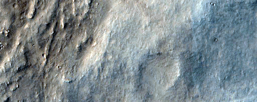 Landform with Digitate Ridges and Superimposed Crater in Amenthes Region
