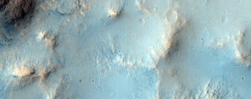 Deposits on Crater Floor near Central Uplift