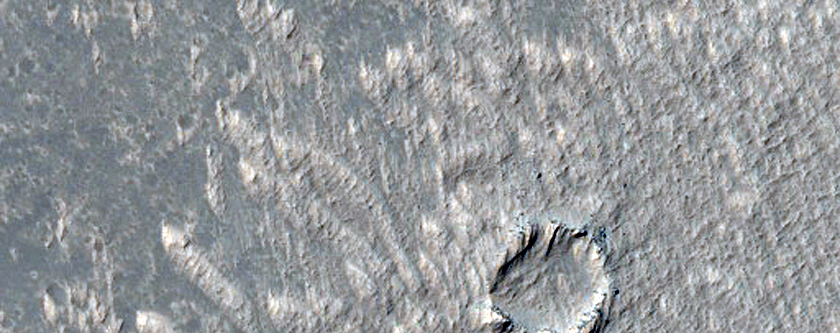 Interaction of Crater Rim and Flows