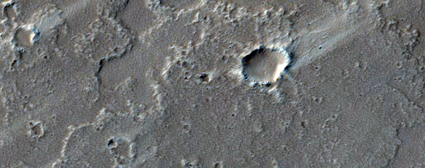 Cratered Cones in Tharsis Region
