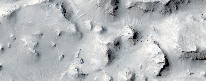 Tilted Mesas Near Athabasca Valles