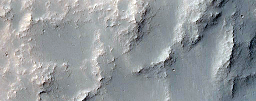 Crater with Terrace at Interface of Floor and Wall
