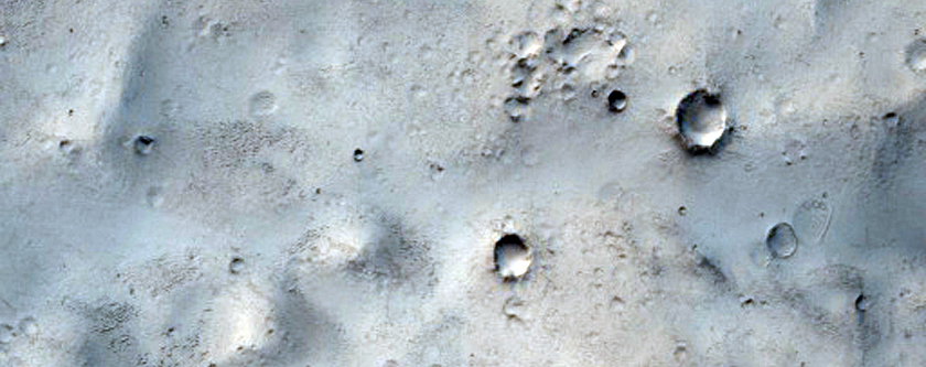 Channels Around Northern Mid-Latitude Crater