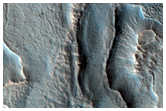 Ridges and Troughs South of Lyot Crater
