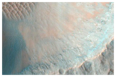 Monitor Slopes of Crater on Floor of Coprates Chasma

