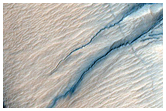 Gully on Northeast Crater Wall with Possible Recent Activity
