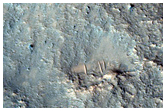 Dark Crater Floor in MOC and CTX Images