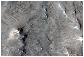 Mesas and Small Cliffs on Crater Floor in Arabia Region