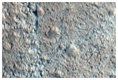 Lobate Form with Digitate Ridges on Northwest Wall of Nicholson Crater