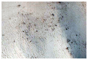 Ridge Next to Crater on Floor of Schiaparelli Crater
