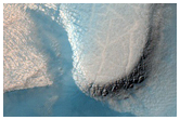 Dunes and Polygons in Crater in Mariner 7 Image 7N12