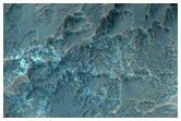 Light-Toned Material in Crater in CTX Image