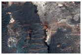 Mogelijke rivierkenmerken in de Golden krater