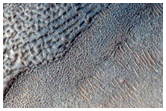 Slope Features in North Facing Crater Wall