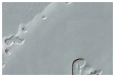 Monitoring of South Polar Residual Cap Albedo Features