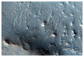 Channels on North Rim of Baldet Crater