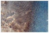 Monitor Slopes of Fresh Crater
