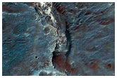 Light-Toned Deposits in Crater North of Eberswalde Crater