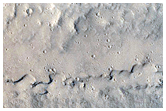 Rocky Lava and Two Impact Craters in Elysium Planitia