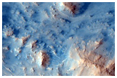 Dark Central Uplift in Crater in Cerberus Palus