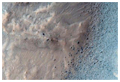 Monitor Slopes of Fresh Crater