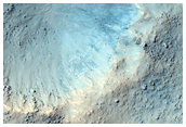 Monitor Slopes of Fresh Crater