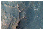 Contact between Wall Rock and Light-Toned Deposits in Ophir Chasma