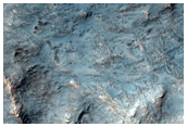 Colorful Crater Rim in Northeast Hellas Planitia