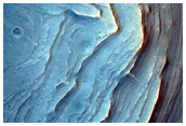 Depositional Fan on Northern Rim of Hargraves Crater