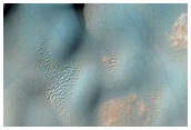 Channels and Central Pit of Terra Cimmeria Crater