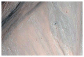 Clean Exposures of Bedrock along Coprates Chasma Wallrock