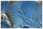 Crater Rim on Floor of Streamlined Feature in Ares Valles
