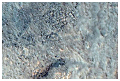Krater mit gebrochener Ejekta - Morphologie