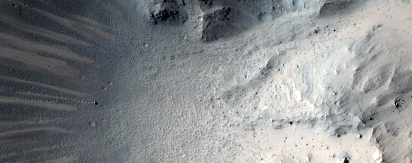 Western Rim of Well-Preserved Crater