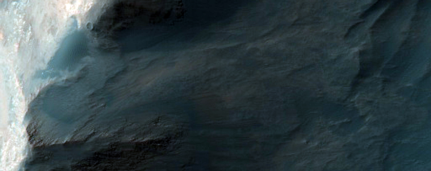Pendii su una cresta in Coprates Chasma