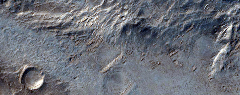 Short Valley and Lobate Forms at Terminus in the Libya Montes