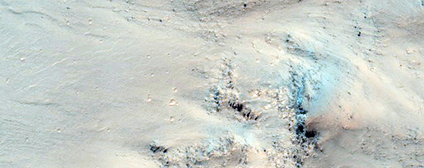 Una cresta in Eos Chasma