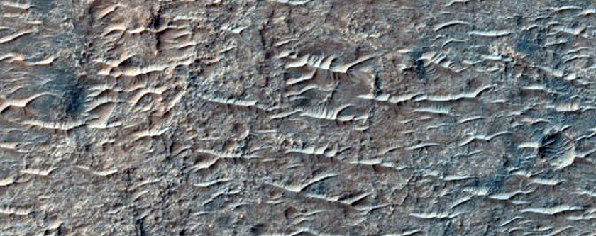 Çarpma kraterinde ortaya çıkmış ana kayaç katmanları