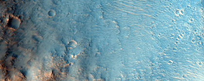 Crater in Planita Acidalia 