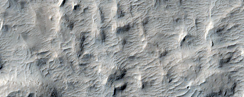 Rocce stratificate vicino al Cratere Nicholson