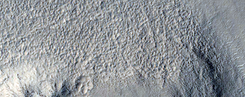 Rillenstruktur auf gelappten Merkmalen in Utopia Planitia