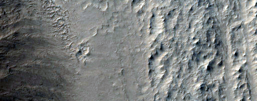 Contact of Medusae Fossae Formation with Flank of Apollinaris Mons