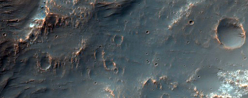 Crater with Valleys on Wall