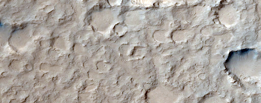 Barsukov Crater Surface Texture and Channels