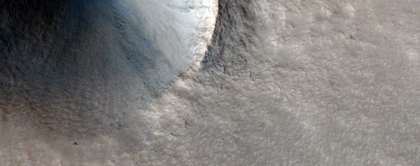 Crater Among Pits on Northern Plains