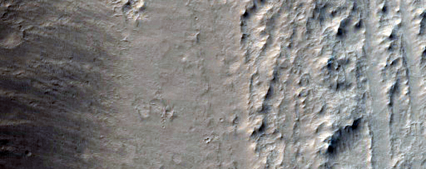 Contact of Medusae Fossae Formation with Flank of Apollinaris Mons