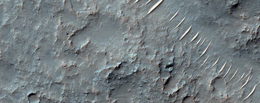 Layers in Depression in Crater in Noachis Terra