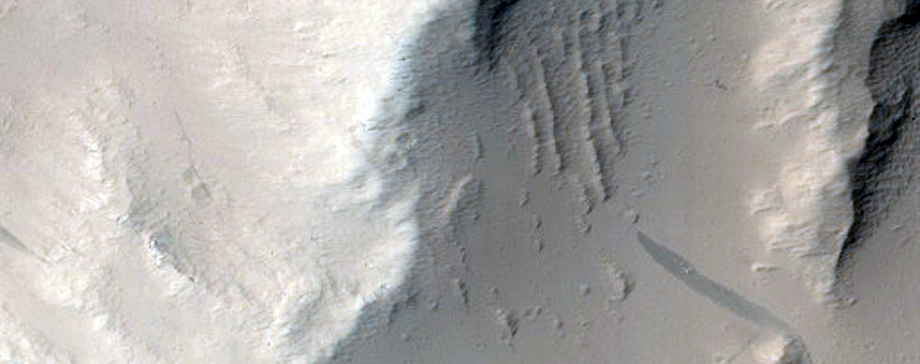 Dark Slope Streak Monitoring in Crater